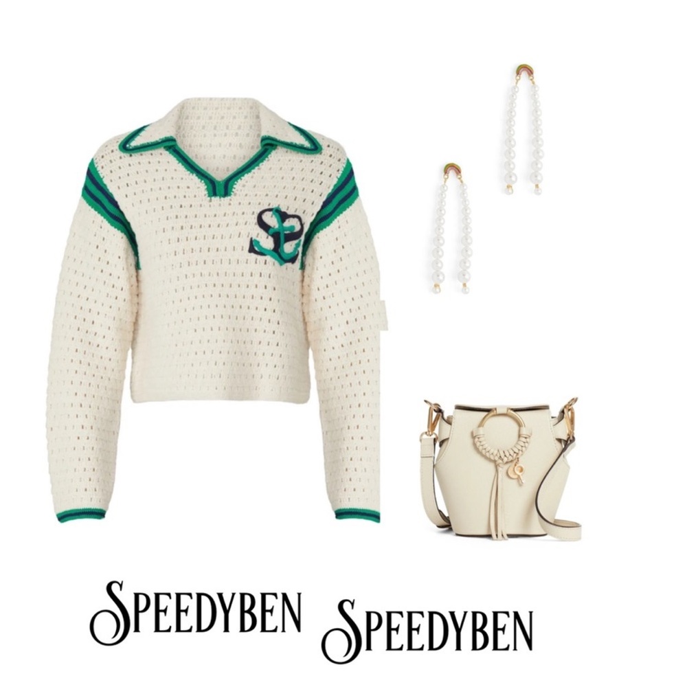 Sandro Paris Nicolas embroidered crocheted wool polo sweater - Picture 15 of 15